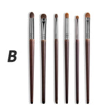 OVW Cosmetic 2/6 pcs Ultra Soft Goat Hair Makeup Eye Shadow Brush Set Tool trucchi pennelli Tapered Blender Diffuse Kit Crease