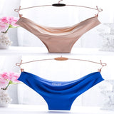 new fashion ice silk seamless sexy breathable sexy pure color low-rise panties women underwear briefs modis tanga lingerie