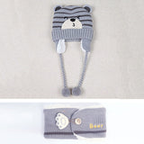 Kids Winter Hats Girls Boys Children Crochet Warm Caps Scarf Set Baby Bonnet Enfant Cartton Cute Hat Christmas Gifts