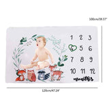 Baby Blanket Soft Flannel Photography Monthly Photo Newborn Children Wings Plant Cartoon Angel Milestone Sleeping Bath Crawling