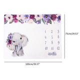 Baby Blanket Soft Flannel Photography Monthly Photo Newborn Children Wings Plant Cartoon Angel Milestone Sleeping Bath Crawling