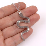 Snake Necklace For Women New Animal Snake Dangle Pendant Necklace Minimalist Style Trendy Female Birthday Jewelry Bijoux Gift