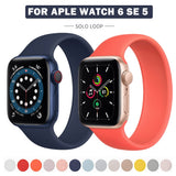 Sport Loop Band For Apple Watch Series 6 SE 44mm 40mm Silicone Strap For Apple Watch 6 5 4 3 44mm 40mm 42mm 38mm Solo Loop Strap