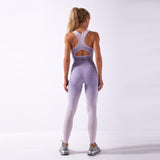 Yushuhua New Ombre Yoga Set Sports Bra Leggings Women Gym Set Clothes Seamless Workout Fitness Sportswear Fitness Sports Suit