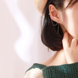 DW 1 PC Ear Clip Long Tassel Earrings for Women 2020 Zircon Ear Cuff Earring Ear Line Fashion Jewelry Gift