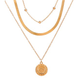 Punk Big Link Chain Necklace Choker for Women Steampunk Multi Layered Star Lock Pendant Necklace Statement Jewelry