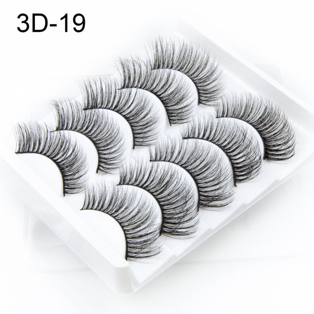 NAGARAKU strip lashes 5 pairs 3D faux Mink False Eyelash Extension Natura Fake Eye Lashes  makeup kit maquiagem