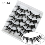 NAGARAKU strip lashes 5 pairs 3D faux Mink False Eyelash Extension Natura Fake Eye Lashes  makeup kit maquiagem