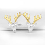 New Creative Christmas Ornaments Stylish Christmas Elk Crystal Deer Stud Earrings Women Fashion Jewelry Gift Christmas Ornaments