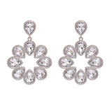 JUJIA za Fashion Boho Crystal Earrings For Women New Rhinestone Statement Pearl Drop Earrings Bijoux Wholesale