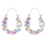 JUJIA za Fashion Boho Crystal Earrings For Women New Rhinestone Statement Pearl Drop Earrings Bijoux Wholesale