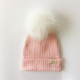 Winter Baby Boy Girl Artificial Pompom Knitted Hat Toddler Kids Caps With Pompon Newborn Photography  Props