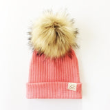 Winter Baby Boy Girl Artificial Pompom Knitted Hat Toddler Kids Caps With Pompon Newborn Photography  Props