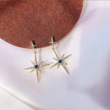 2020 new star moon earrings Korean version asymmetrical high sense earrings fashion earrings Prevent Allergy exquisite ear nail