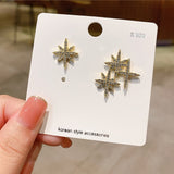 2020 new star moon earrings Korean version asymmetrical high sense earrings fashion earrings Prevent Allergy exquisite ear nail