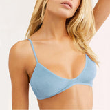 New Bras For Women Ribbed Cotton Bralette Comfortable Wirefree Ladies Bras unpadded and iron Female Sexy Underwear Backless Bra