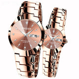 2020 New Couple Watches Fashion Casual Lover's Waterproof Steel Band Watches Simple Couple Watch Gifts for Men Women Wristwatch