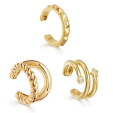 2020 New Fashion Pearl Ear Cuff Bohemia Stackable C Shaped CZ Rhinestone Small Earcuffs Clip Earrings for Women Wedding Jewelry