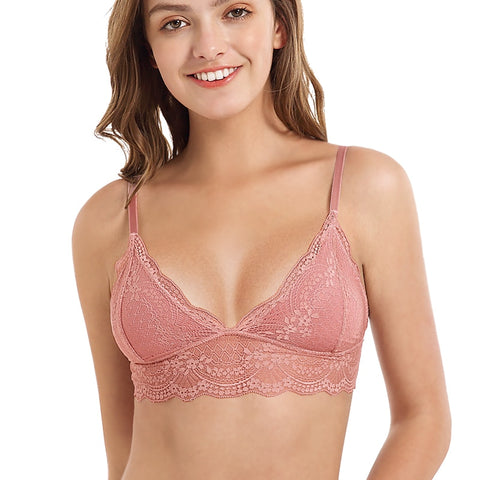 Ladies Bra Lace Bralette Top Sexy Halter Lingerie Underwear Intimate Bra 3/4 Cups Crop Top Unlined Soft Bras Translucent