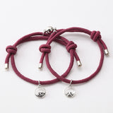 Attract couples bracelets best friend bracelet men bracelet red black rope weaving magnet attract long-distance love jewelry