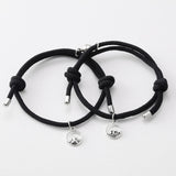 Attract couples bracelets best friend bracelet men bracelet red black rope weaving magnet attract long-distance love jewelry