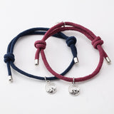 Attract couples bracelets best friend bracelet men bracelet red black rope weaving magnet attract long-distance love jewelry