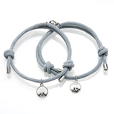 Attract couples bracelets best friend bracelet men bracelet red black rope weaving magnet attract long-distance love jewelry