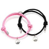 Attract couples bracelets best friend bracelet men bracelet red black rope weaving magnet attract long-distance love jewelry