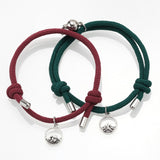 Attract couples bracelets best friend bracelet men bracelet red black rope weaving magnet attract long-distance love jewelry