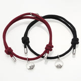 Attract couples bracelets best friend bracelet men bracelet red black rope weaving magnet attract long-distance love jewelry