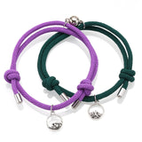 Attract couples bracelets best friend bracelet men bracelet red black rope weaving magnet attract long-distance love jewelry