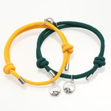 Attract couples bracelets best friend bracelet men bracelet red black rope weaving magnet attract long-distance love jewelry
