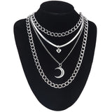 Layered Chain Necklace Neck Chains Lock Pendant  Jewelry For Women Punk Choker Padlock Goth Jewelry Grunge Aesthetic Accessories