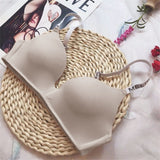 DRUILADY Fashion Seamless Letter Straps Bra Sexy Lingerie Comfort Wireless Bras For Women Underwear Adjustable Push Up Bralette