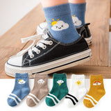 5pairs/lot 0-9 Years Baby Toddler Cotton Socks Kids Boys and Girl Spring Summer Autumn Short Newborn Ribbed Socks Solid Color