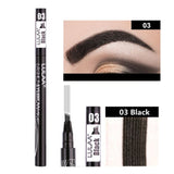 LULAA Makeup Waterproof Eyebrow Pen 4 Head Eye Brow Tint 6Color Long Lasting Natural Brown Black Grey Eyebrow Pencil Make Up Ink