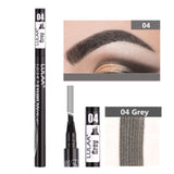 LULAA Makeup Waterproof Eyebrow Pen 4 Head Eye Brow Tint 6Color Long Lasting Natural Brown Black Grey Eyebrow Pencil Make Up Ink
