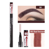 LULAA Makeup Waterproof Eyebrow Pen 4 Head Eye Brow Tint 6Color Long Lasting Natural Brown Black Grey Eyebrow Pencil Make Up Ink