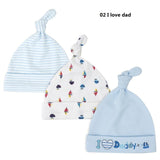 3pcs Per Lot Baby Hats 100% Cotton Printed Baby Hats & Caps For 0-6 Months Newborn Baby Accessories Dropshipping KF268