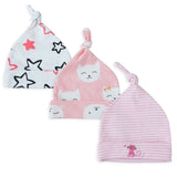 3pcs Per Lot Baby Hats 100% Cotton Printed Baby Hats & Caps For 0-6 Months Newborn Baby Accessories Dropshipping KF268