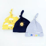 3pcs Per Lot Baby Hats 100% Cotton Printed Baby Hats & Caps For 0-6 Months Newborn Baby Accessories Dropshipping KF268