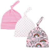 3pcs Per Lot Baby Hats 100% Cotton Printed Baby Hats & Caps For 0-6 Months Newborn Baby Accessories Dropshipping KF268