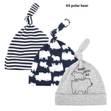 3pcs Per Lot Baby Hats 100% Cotton Printed Baby Hats & Caps For 0-6 Months Newborn Baby Accessories Dropshipping KF268