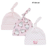 3pcs Per Lot Baby Hats 100% Cotton Printed Baby Hats & Caps For 0-6 Months Newborn Baby Accessories Dropshipping KF268