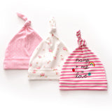 3pcs Per Lot Baby Hats 100% Cotton Printed Baby Hats & Caps For 0-6 Months Newborn Baby Accessories Dropshipping KF268