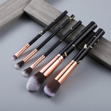 FLD 10 / 8 Pcs Professional Makeup Brush Set Tools Powder Foundation Eyeshadow Lip Eyeliner Blush Marble Face Makeup Brushes