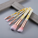 FLD 10 / 8 Pcs Professional Makeup Brush Set Tools Powder Foundation Eyeshadow Lip Eyeliner Blush Marble Face Makeup Brushes