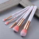 FLD 10 / 8 Pcs Professional Makeup Brush Set Tools Powder Foundation Eyeshadow Lip Eyeliner Blush Marble Face Makeup Brushes