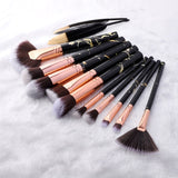 FLD 10 / 8 Pcs Professional Makeup Brush Set Tools Powder Foundation Eyeshadow Lip Eyeliner Blush Marble Face Makeup Brushes