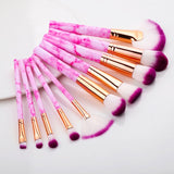 FLD 10 / 8 Pcs Professional Makeup Brush Set Tools Powder Foundation Eyeshadow Lip Eyeliner Blush Marble Face Makeup Brushes